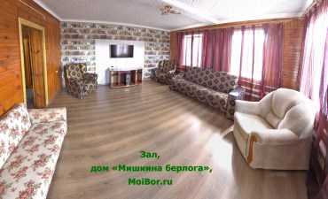 Гостиная со спальными местами в доме в Бузулукском бору