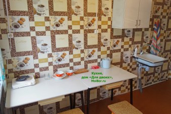 Кухня в домике «Для двоих» в Бузулукском бору